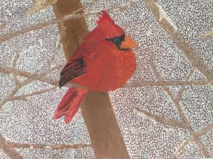 Pointalism Cardinal by Nicole Gormley